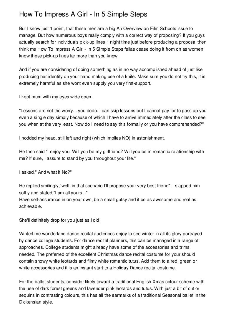 How to make a girl impress How to make a girl impress